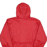 BASIC EDITIONS Womens Red & Grey Reversible Nylon Jacket XL Button Closure