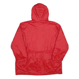 BASIC EDITIONS Womens Red & Grey Reversible Nylon Jacket XL Button Closure