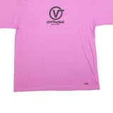 VANS Mens Pink XL Graphic T-Shirt Short Sleeve Crew Neck Off The Wall Logo
