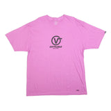 VANS Mens Pink XL Graphic T-Shirt Short Sleeve Crew Neck Off The Wall Logo