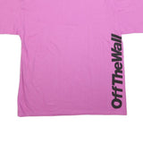 VANS Mens Pink XL Graphic T-Shirt Short Sleeve Crew Neck Off The Wall Logo