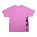 VANS Mens Pink XL Graphic T-Shirt Short Sleeve Crew Neck Off The Wall Logo