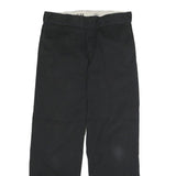 DICKIES Mens Black Classic Straight Trousers W32 L30 Workwear Durable Zip