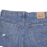 LEVI'S Womens Denim Blue Cut-Off Shorts L W32 Distressed Casual Summer