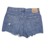 LEVI'S Womens Denim Blue Cut-Off Shorts L W32 Distressed Casual Summer
