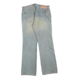 BIG STAR Mens Jeans Blue Regular Straight Denim Light W33 L32 Cotton Blend Zip