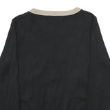 LUC-CE Womens Black & Beige Plain V-Neck Pullover Basic Knit M Classic Stylish