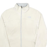 THE NORTH FACE Womens White Fleece Jacket S Polyester Outdoor Zip Up Slim Fit