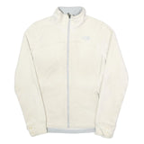 THE NORTH FACE Womens White Fleece Jacket S Polyester Outdoor Zip Up Slim Fit