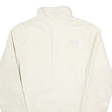 THE NORTH FACE Womens White Fleece Jacket S Polyester Outdoor Zip Up Slim Fit