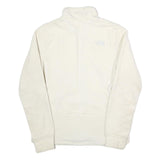 THE NORTH FACE Womens White Fleece Jacket S Polyester Outdoor Zip Up Slim Fit