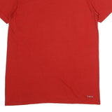 ADIDAS Mens Red Graphic T-Shirt S Short Sleeve Crew Neck Climalite