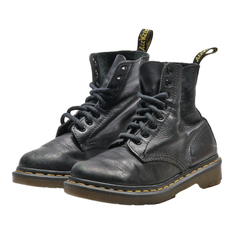 DR MARTENS Pascal Lace-Up Boots Black Leather Womens UK 4