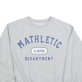 Womens Grey Sweatshirt Mathletic Department Crew Neck L Casual Cotton Blend