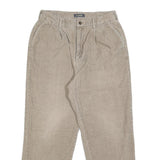 M. GORDON Mens Cotton Beige Relaxed Straight Trousers W30 L28 Casual
