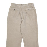 M. GORDON Mens Cotton Beige Relaxed Straight Trousers W30 L28 Casual