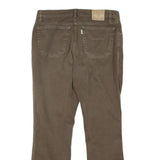 JECKERSON Womens Cotton Blend Brown Regular Straight Trousers W31 L28 Classic