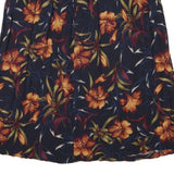 SAG HARBOR Womens Blue Floral Pleated Midi Rayon Skirt 2XL Elegant Casual