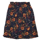 SAG HARBOR Womens Blue Floral Pleated Midi Rayon Skirt 2XL Elegant Casual