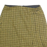 HOBBS Womens Yellow & Black Check Mini Cotton Blend Skirt UK 8 Classic Style