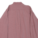 NAUTICA Mens Red & White Check Long Sleeve Shirt M Classic Button Down Cotton