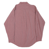 NAUTICA Mens Red & White Check Long Sleeve Shirt M Classic Button Down Cotton