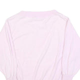 Womens Pink Sweatshirt Crew Neck S Cotton Blend Soft Fit Casual