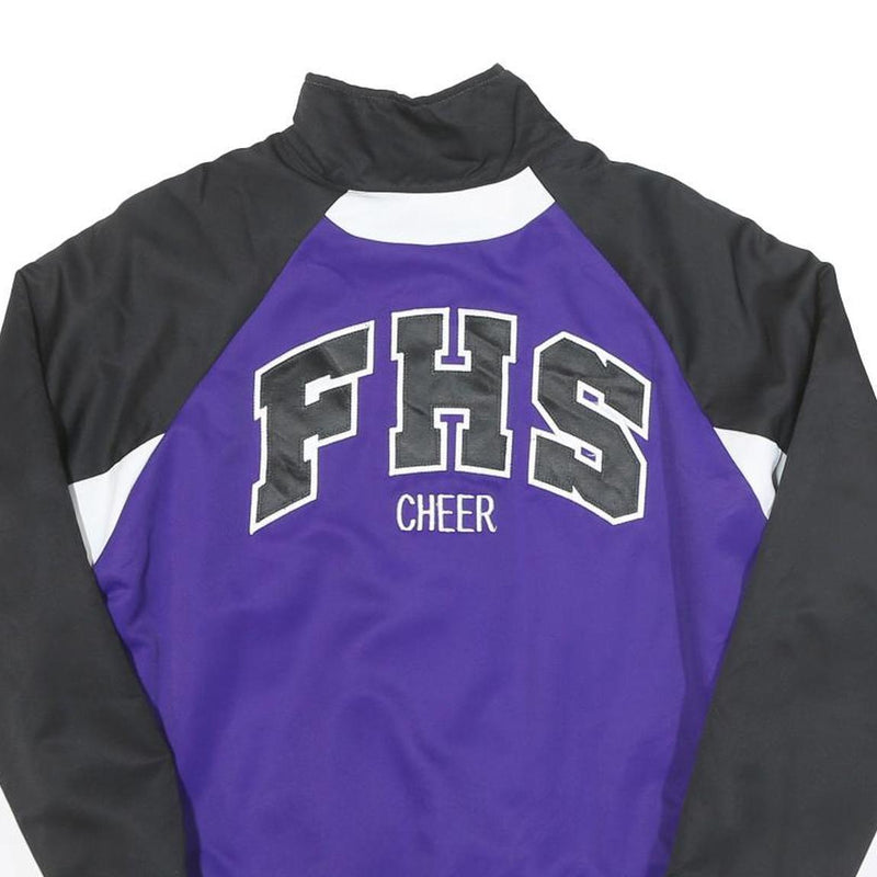 VARSITY SPIRIT Womens Purple & Black Cheer Jacket M Polyester Blend Zip Plain