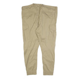 H&M Mens Cotton Blend Slim Beige Cargo Trousers W42 L30 Pocket Detail Zip