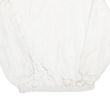 METRO WEAR Mens White Jacket M Nylon Colourblock Zip Casual Outerwear