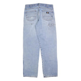 DICKIES Mens Relaxed Blue Denim Jeans W34 L34 Zip Pockets Casual Workwear