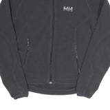 HELLY HANSEN Womens Black Fleece Jacket S Cotton Blend Zip Casual Outdoor Warm