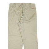 DICKIES Mens Regular Beige Polyester Blend Regular Fit Trousers W34 L30 Workwear
