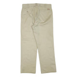 DICKIES Mens Regular Beige Polyester Blend Regular Fit Trousers W34 L30 Workwear