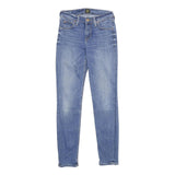 LEE Womens Blue Slim Skinny Denim Light W26 L31 Cotton Blend Zip Jeans