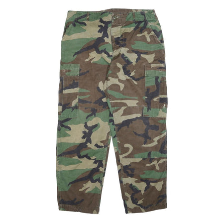 GIBRALTAR P.R INC Mens Cotton Camouflage Print Regular Fit Cargo Trousers W33