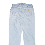 CARHARTT Mens Jeans Blue Regular Straight Denim Light W28 L32 Zip Cotton Blend