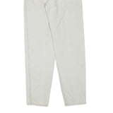 LL BEAN Womens Regular Fit Cotton Blend Denim White Jeans W24 L30 Zip Pockets