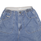 LEE Womens Denim Blue Casual Shorts M W24 Elastic Waist Relaxed Fit