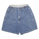 LEE Womens Denim Blue Casual Shorts M W24 Elastic Waist Relaxed Fit