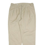 DICKIES Mens Cotton Blend Beige Regular Fit Straight Trousers W34 L32 Workwear