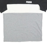 PUMA Mens Black & White & Grey Modern T-Shirt M Short Sleeve Crew Neck Logo