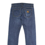 CARHARTT Mens Regular Blue Denim Jeans W34 L33 Button Closure Classic Fit