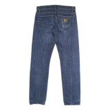 CARHARTT Mens Regular Blue Denim Jeans W34 L33 Button Closure Classic Fit