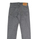 LEVI'S 502 Mens Grey Regular Straight Denim Medium W30 L32 Cotton Blend Zip