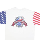 LAT SPORT Mens White Red & Blue Trabuco Canyon Graphic T-Shirt XL Short Sleeve