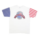 LAT SPORT Mens White Red & Blue Trabuco Canyon Graphic T-Shirt XL Short Sleeve