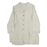 BOGNER Womens Cream Cotton Blend Button Jacket M Plain Light Stylish