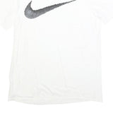 NIKE Mens White L Graphic T-Shirt Short Sleeve Crew Neck Sportswear Casual