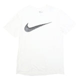 NIKE Mens White L Graphic T-Shirt Short Sleeve Crew Neck Sportswear Casual